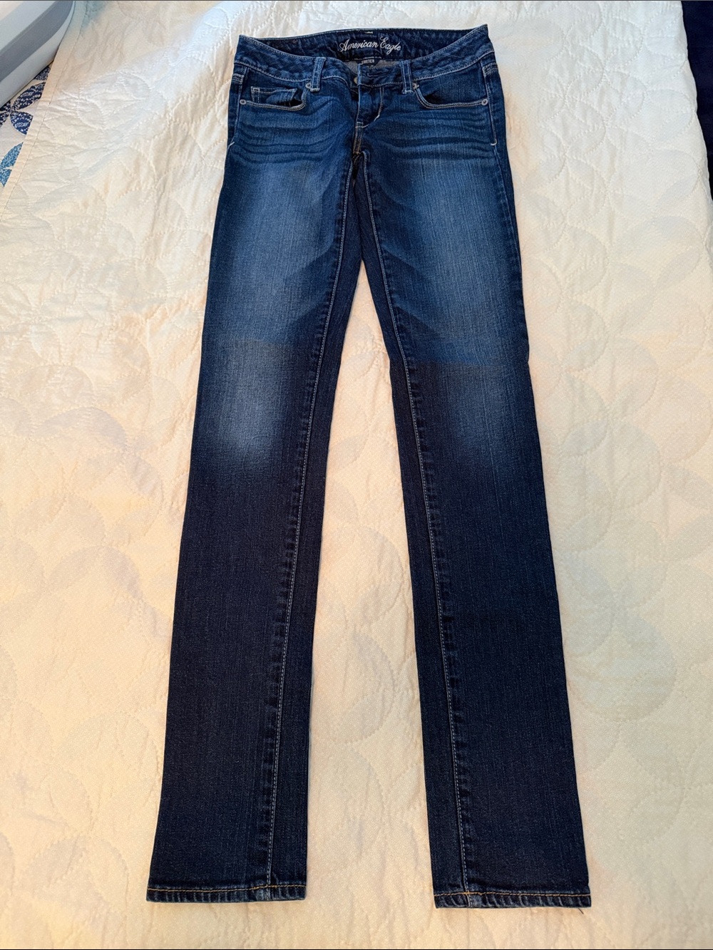 American Eagle Outfitters Women's Dark Blue Skinny Jeans